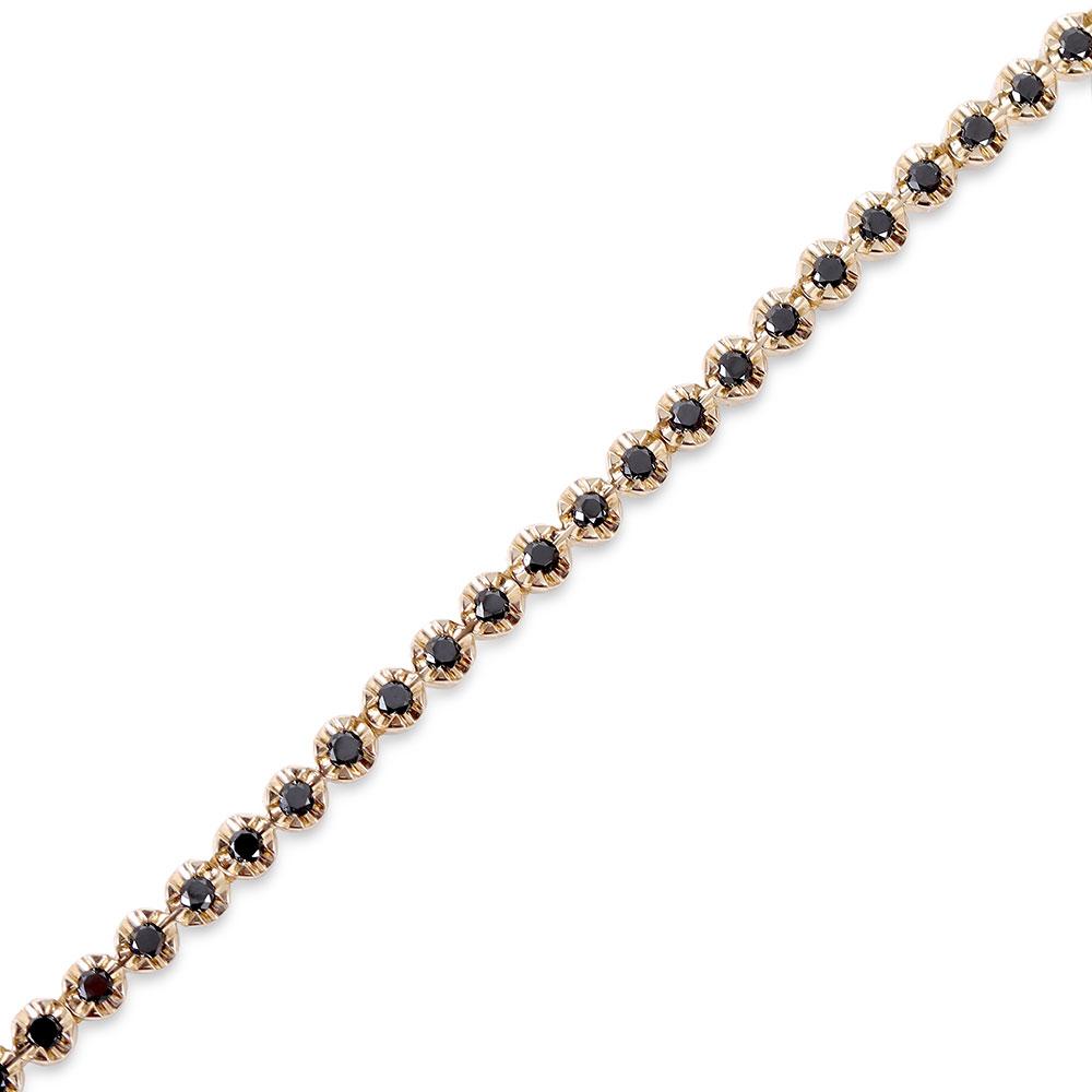 BLACK DIAMOND TENNIS CHOKER NECKLACE