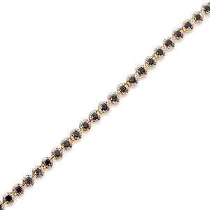 BLACK DIAMOND TENNIS CHOKER NECKLACE