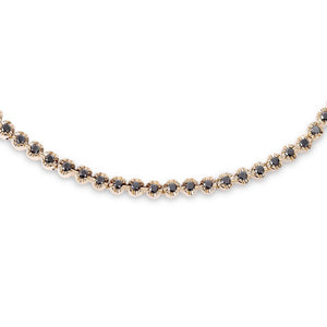 BEZEL SET BLACK DIAMOND TENNIS CHOKER