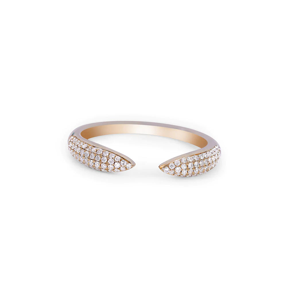 MEDIUM DIAMOND CLAW RING