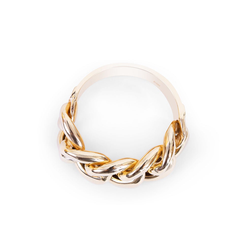JUMBO 14 GOLD CURB LINK RING