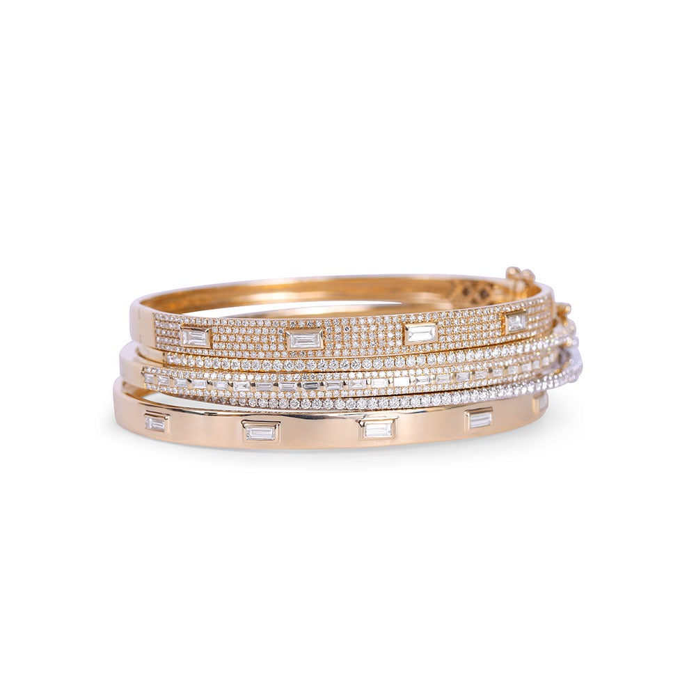 SALLY BAGUETTE AND BRILLIANT DIAMOND BANGLE