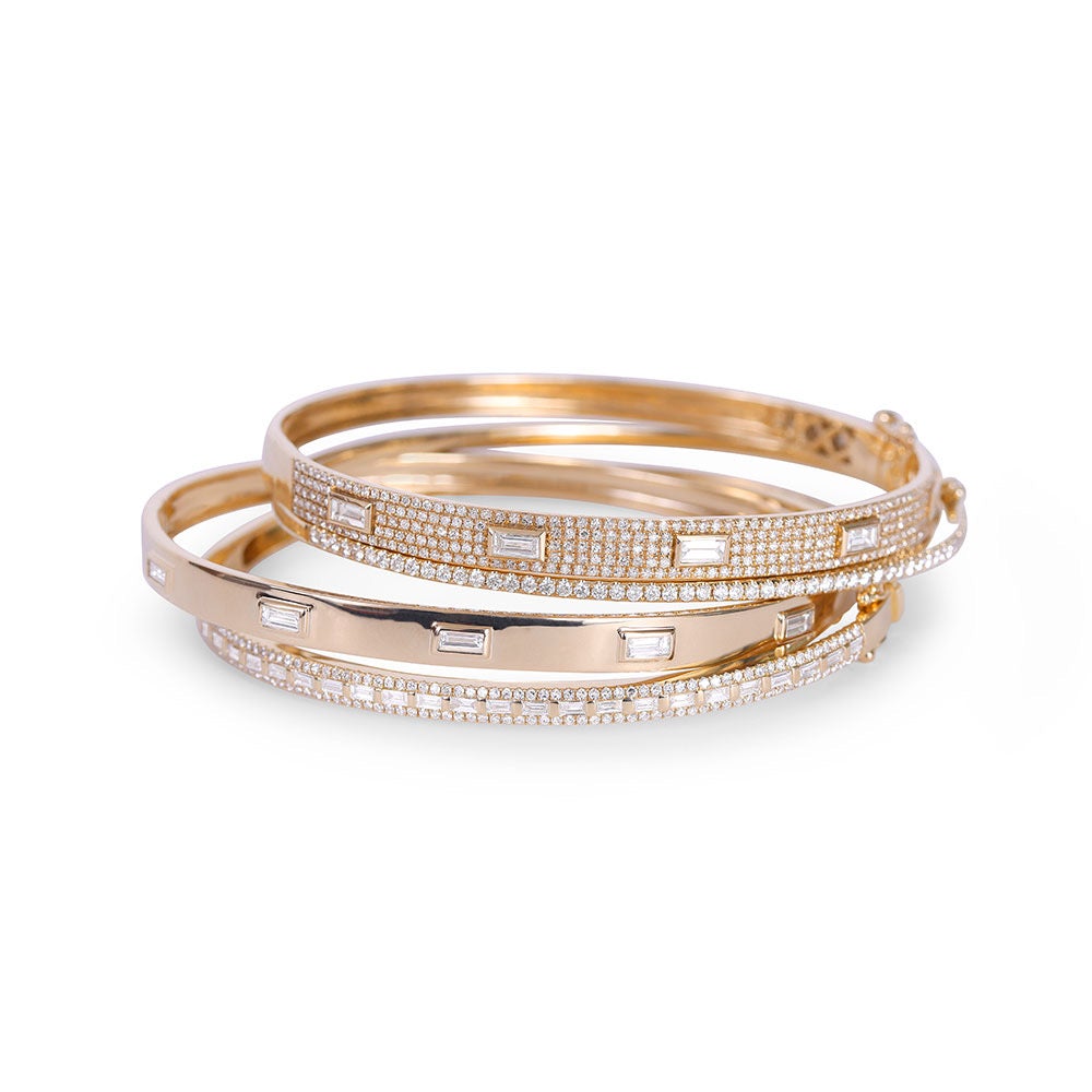 SALLY BAGUETTE AND BRILLIANT DIAMOND BANGLE