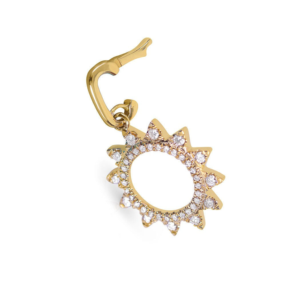 DIAMOND SUN CHARM WITH ENHANCER CLASP