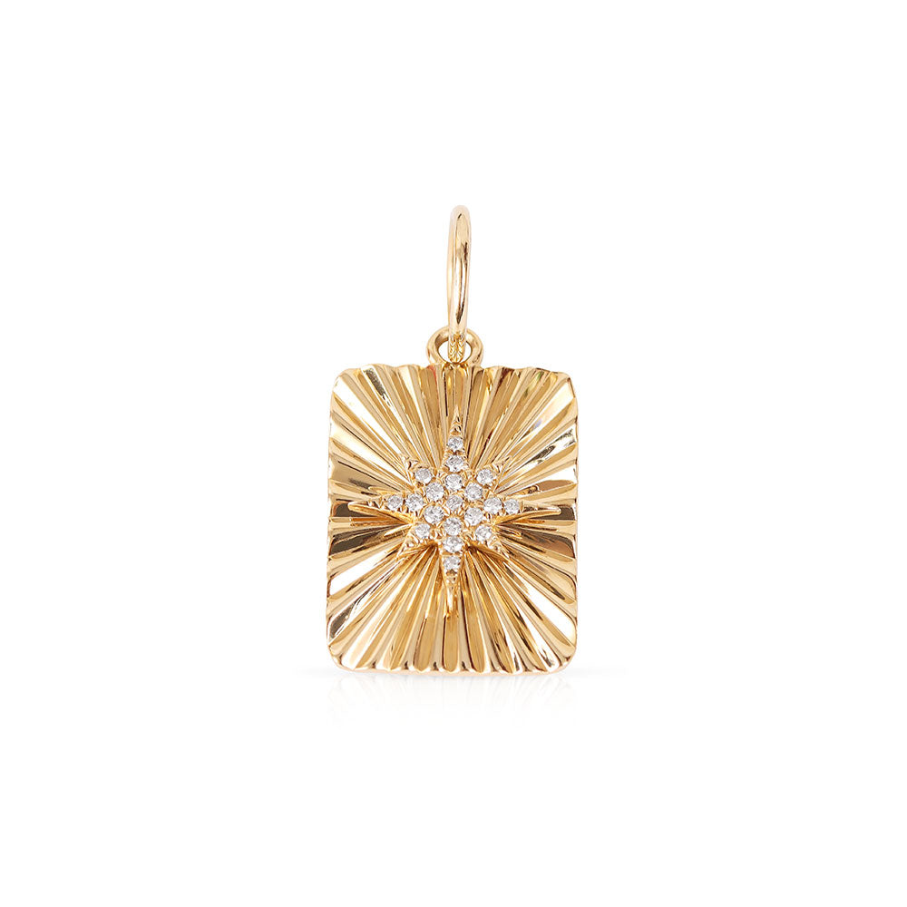 FLUTED 14K GOLD WITH DIAMOND STAR CHARM
Fluted 14K Gold with Diamond Star Charm
14K Gold Fluted Star Charm
Diamond Star Fluted Charm
Fluted Star Charm in 14K Gold
Gold and Diamond Star Charm Pendant
Diamond charm
Fluted charm
Gold charm
Star charm
Fine jewelry
Designer charm
Luxury jewelry
Statement charm
Pendant charm