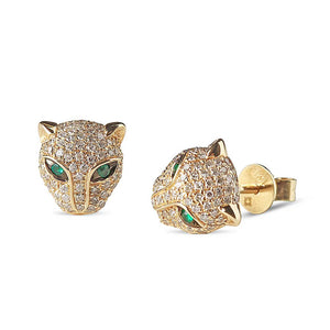 Diamond Panther Earrings