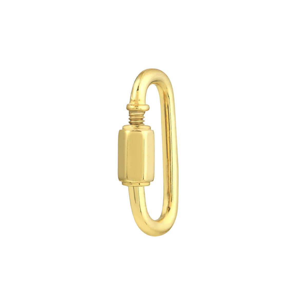 14K GOLD CARABINER LOCK HEX CLASP