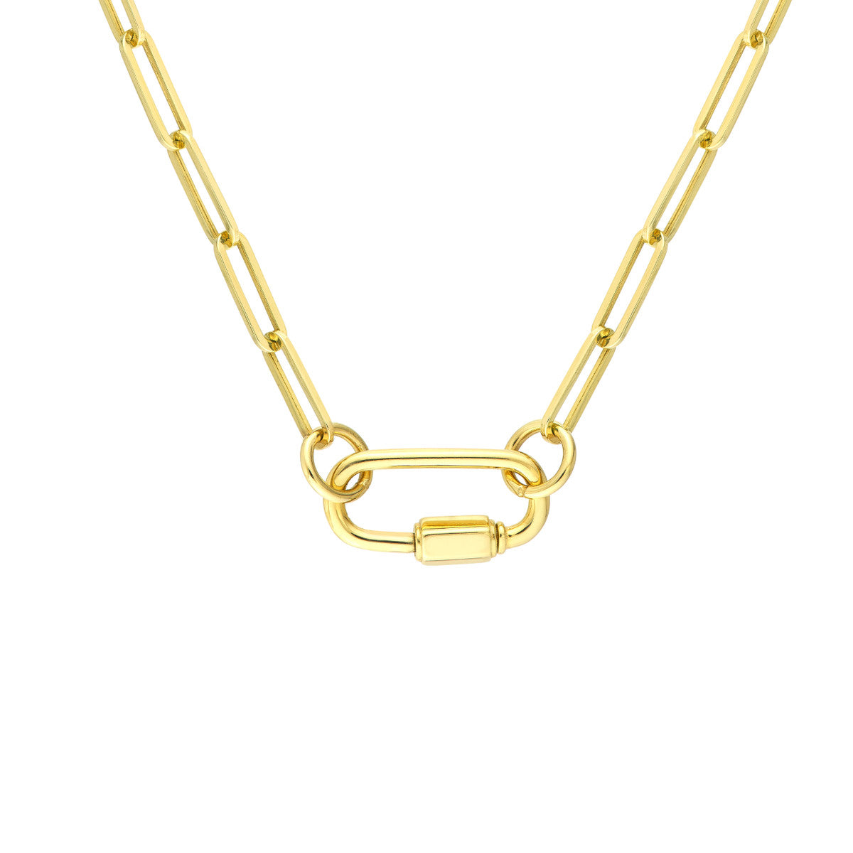 14k Yellow Gold Carabiner Lock Clasp Pendant Charm Necklace Bracelet C –  Bengjo