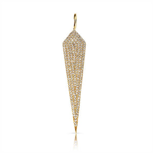 Diamond Dagger Charm in Yellow Gold