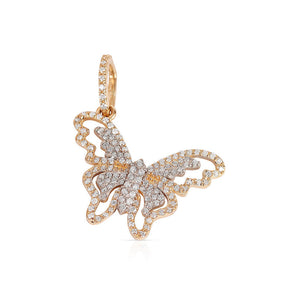 14K GOLD AND DIAMOND BUTTERFLY CHARM