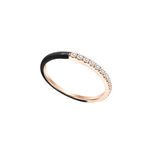 HALF ENAMEL HALF DIAMOND RING