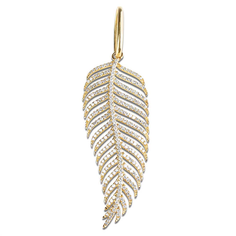 EXTRA LARGE PALM LEAF CHARM