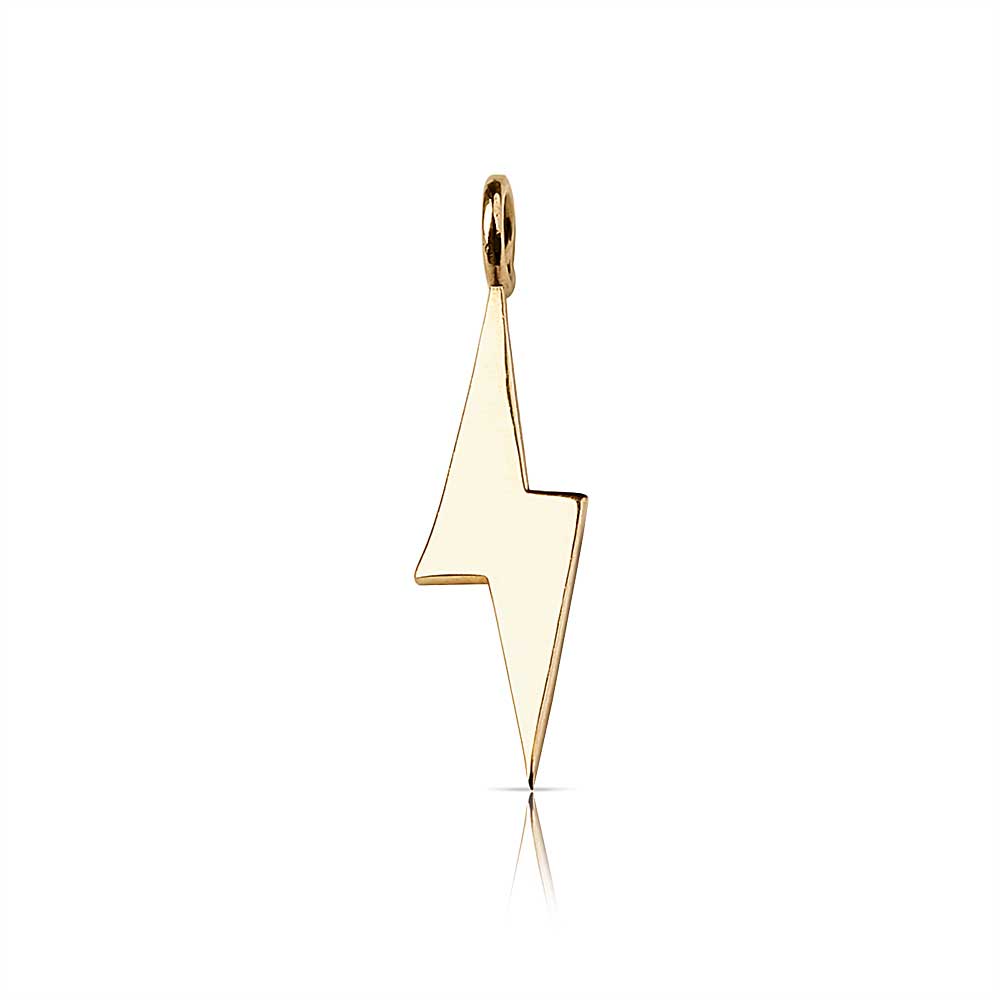 Gold Mini lightning Bolt Charm