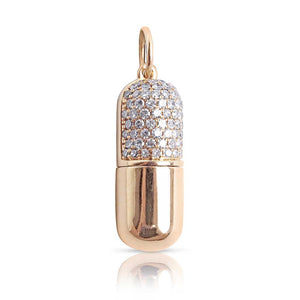SALT. Fine Jewelry HAPPY PILL WITH DIAMONDS