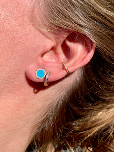 LARGE EMILY TURQUOISE DIAMOND STUDS