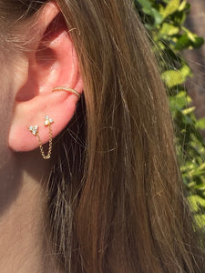 TRILLIUM DIAMOND CHAIN EARRINGS