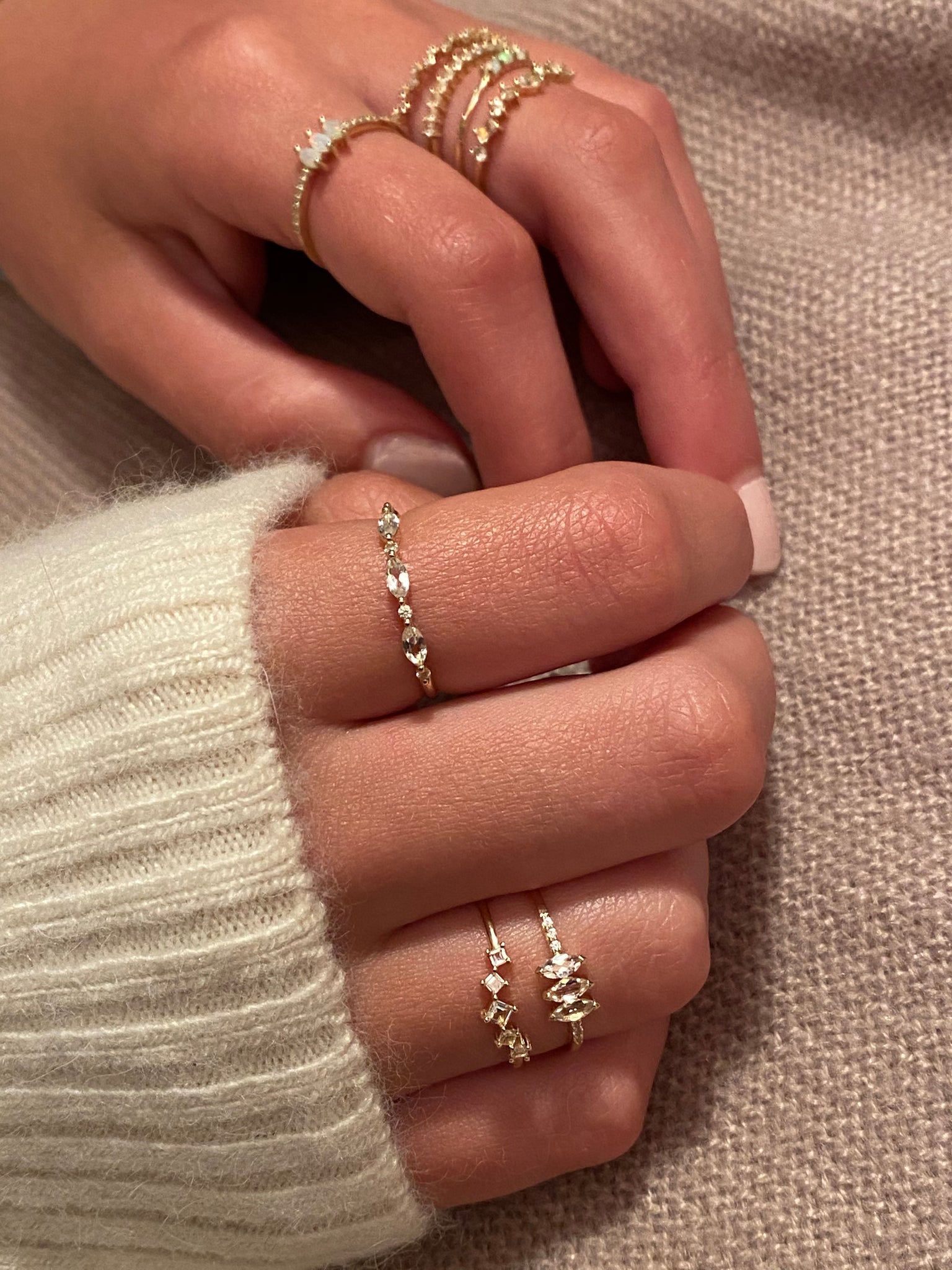 LILA MARQUISE CUT DIAMOND BAND