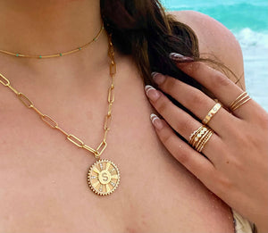 14K GOLD TRIPLE STACKING RING