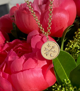 DIAMOND CROSSED ARROWS TALISMAN WITH STAR AND MOON
Love and Union Diamond Talisman Charm
Diamond Love and Union Talisman Pendant
Love and Union Charm with Diamonds
Diamond Talisman for Love and Union
Love and Union Protection Charm with Diamonds
Diamond charm
Love pendant
Union charm
Fine jewelry
Designer talisman
Luxury pendant
Statement jewelry
Custom charm
Amulet