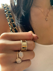 DIAMOND CIGAR BAND RING