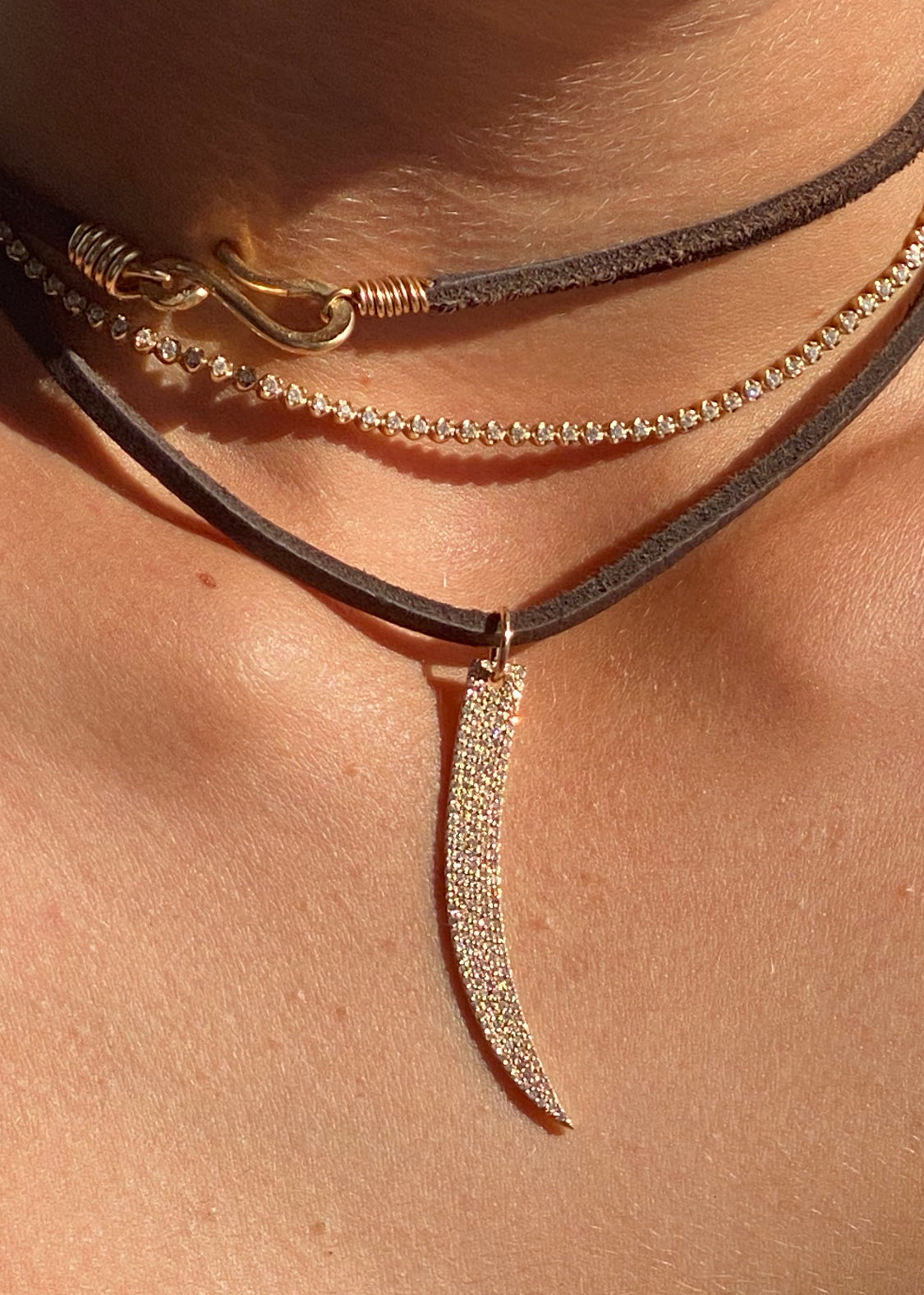 ANASTASIA BOHO SUEDE WRAP NECKLACE