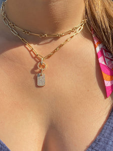LONG LINK 14K GOLD HOLLOW CHAIN