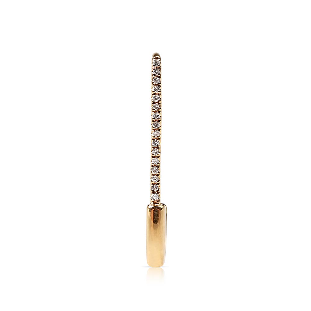 safety pin earring with diamonds