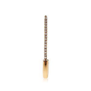 safety pin earring with diamonds