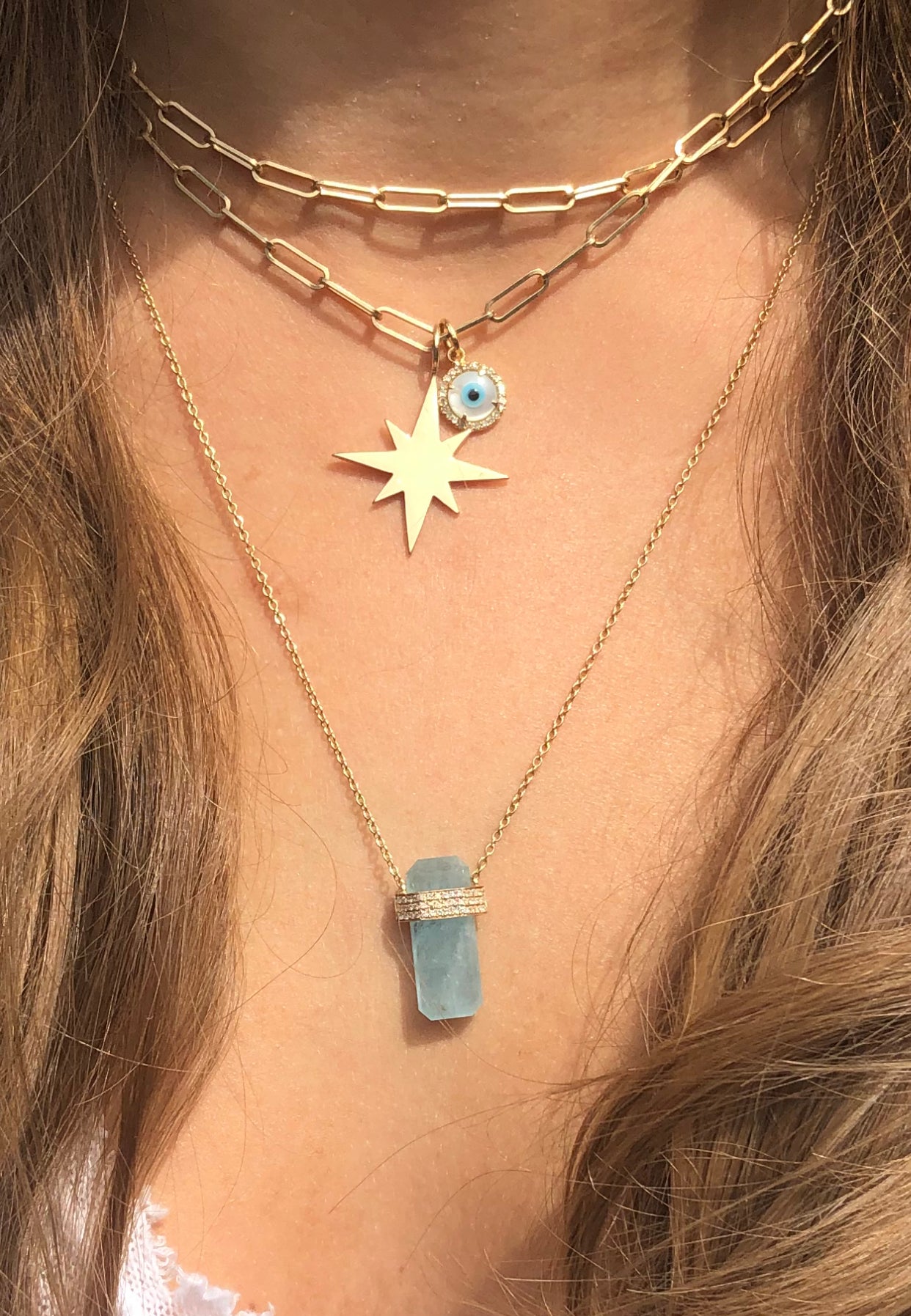 SOLID GOLD EIGHT POINT STAR CHARM