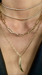 14K SOLID GOLD HEAVY PAPERCLIP CHAIN