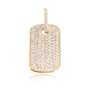 LARGE PAVÉ DIAMOND DOG TAG