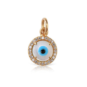 Mini Evil Eye Charm with Diamonds