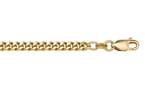 3.5 MM 14K SOLID GOLD CURB LINK CHAIN