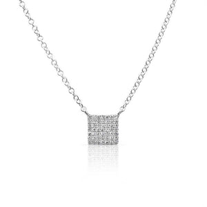 SQUARE DIAMOND PAVÉ PENDANT