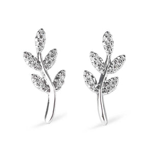 Diamond Olive Branch Studs