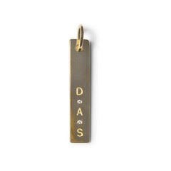 14K GOLD STAMPED LONG PERSONALIZED BAR