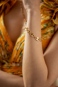 14K GOLD PUFFED MARINER LINK CHAIN