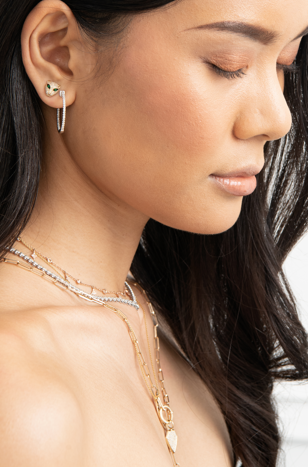 DIAMOND JAGUAR STUDS