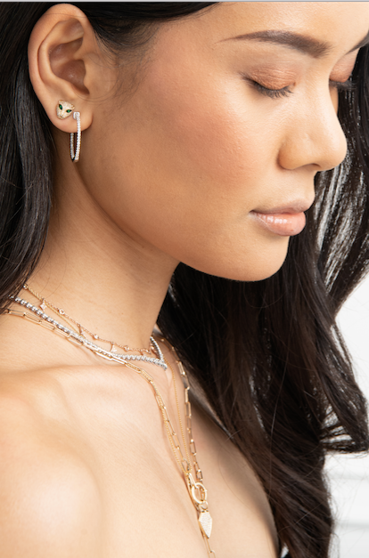 BUY NOW - YELLOW GOLD DIAMOND JAGUAR STUDS