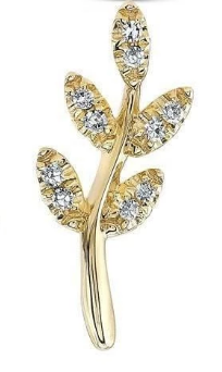 OLIVE BRANCH DIAMOND STUDS