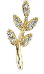 OLIVE BRANCH DIAMOND STUDS