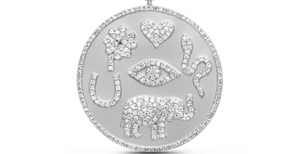 DIAMOND AND GOLD LUCKY TALISMAN
Lucky Diamond Talisman
Diamond Talisman Pendant
Lucky Diamond Amulet
Diamond Talisman Necklace
Lucky Charm with Diamond
Diamond pendant
Lucky charm
Talisman necklace
Amulet
Fine jewelry
Designer pendant
Luxury jewelry
Statement charm
Good luck jewelry
Elegant Lucky Diamond Talisman
Designer Diamond Talisman Necklace
Luxury Diamond Amulet for Good Luck
Timeless Lucky Diamond Talisman Pendant
Unique Diamond Charm Talisman