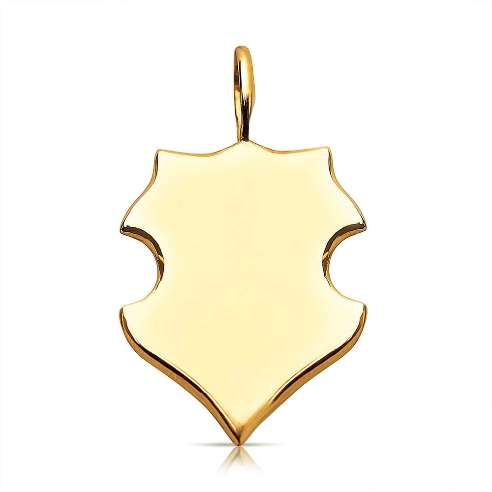 SOLID GOLD SHIELD CHARM