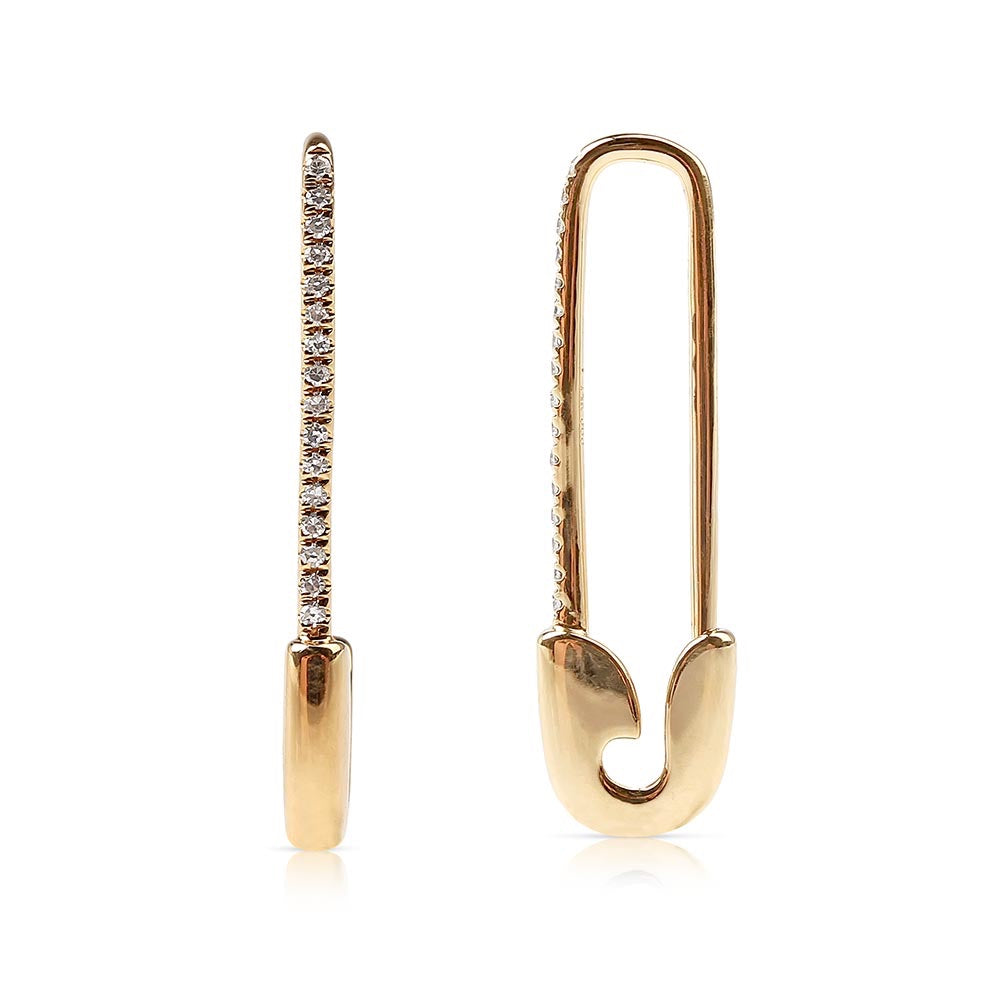 ALEXA DIAMOND SAFETY PIN EARRING