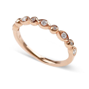 ROSE GOLD AND DIAMOND RING