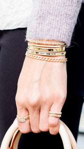 DIAMOND BEAD STACKING RING