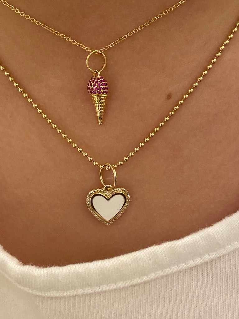 SAPPHIRE ICE CREAM CONE CHARM