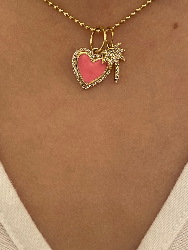 MINI DIAMOND PALM TREE CHARM