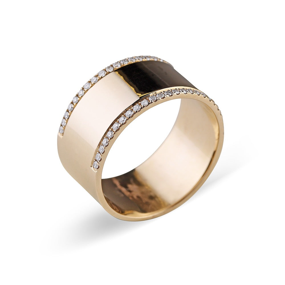 DIAMOND CIGAR BAND RING