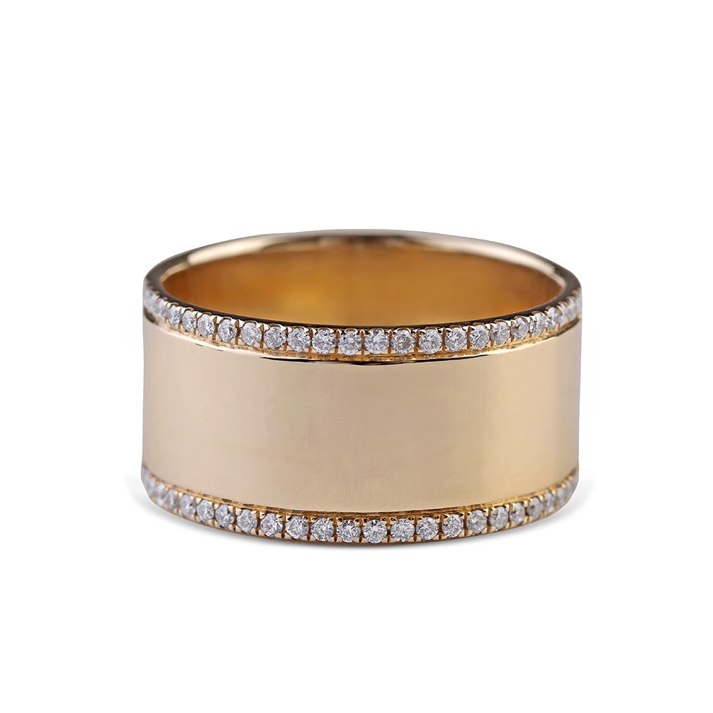 DIAMOND CIGAR BAND RING